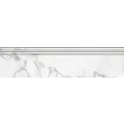 Ступень Kerranova Marble Trend Calacatta Gold с насечками 29.4x120 K-1001/MR