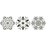 Керамогранит Oset Deco Versalles HEX Black 20x24