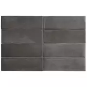 Плитка Equipe Coco Black Hat Matt 5x15 настенная 27982