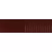 Плитка Tubadzin Groove Burgundy 2 Gloss Str 7.8x29.8 настенная