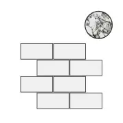 Декор Floor Gres B and W Marble Pebble Mat 6mm Muretto Tessere 7.5x15 30x30 767467