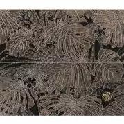Панно 532113 Natural Decoro Monstera Modulo C Logo+A Black 64x75 Roberto Cavalli