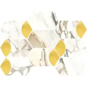 Мозаика Vallelunga Luce Oro Esagona Decoro Oro Lusso 26x35