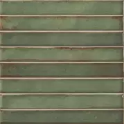 Плитка La Platera Brick Raku Emerald 35x35 настенная