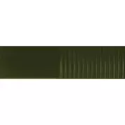 Плитка Tubadzin Groove Olive 2 Gloss Str 7.8x29.8 настенная
