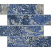 Мозаика Rex Ceramiche Les Bijoux De Rex Sodalite Blue Glossy 6mm Muretto Sfalsato 7.5x15 30x30 767605