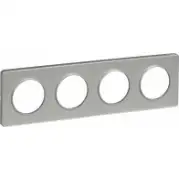 Рамка Schneider Electric Odace S53P808 Алюминий/Алюминий (4 поста)