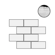 Декор Floor Gres B and W Marble Flow Mat 6mm Muretto Tessere 7.5x15 30x30 767468