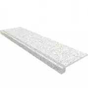 Ступень Estima Cosmos White неполированная (прямоугольный бортик + подступенок) 33x120 CM00