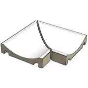 Угловой элемент Rako Pool белый 15x19.7 XPC58023