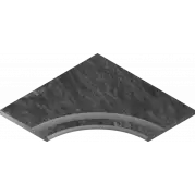 Бортик Italon Materia X2 Titanio Bor. 60x60 Svasato Ang. Round 30 60x60 с выемкой угловой закругленный 620090000408