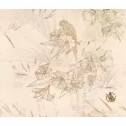 Панно 532062 Natural Decoro Tropical Modulo D Logo+B Ivory 64x75 Roberto Cavalli