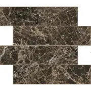 Мозаика Rex Ceramiche Les Bijoux De Rex Marron Imperial Matt 6mm Muretto Sfalsato 7.5x15 30x30 767611