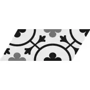 Декор 23210 Chevron Patchwork B&W Izquierdo 9x20.5 Equipe