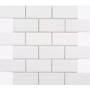 Настенная мозаика Neri ADNE1046 Liso PB Blanco Z 5 x 10 Enmallado 30.5x30.9 Adex