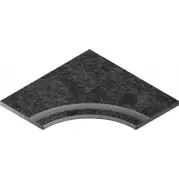Бортик Italon Room X2 Black Bor. Svasato Ang. Round 30 60x60 с выемкой угловой закругленный 620090000662