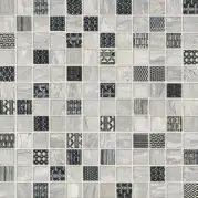 Мозаика Ascot Ceramiche Gemstone Mosaico White/Silver Dec 30x30