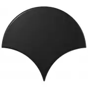 Настенная плитка 21976 Scale Fan Black Matt 10.6х12 Equipe
