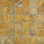 Мозаика настенная CV20014 Travertino Mos.Polished Golden Travertin 5x5 30.5x30.5 Colori Viva