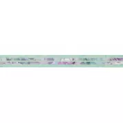 Бордюр Novabell Musa Listello Wallpaper Water Green 6x60 MLW X73K