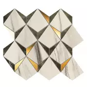 Мозаика 9MDG Marvel Dream Diamonds Bianco - Green 35.8x32.9 Atlas Concorde Italy
