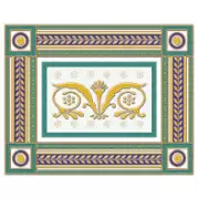 Бордюр Ceramique Imperiale Золотой Бирюзовый-1 20x25