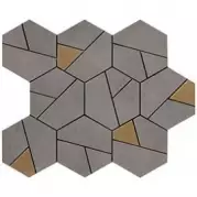 Мозаика напольная AN68 Boost Smoke Mosaico Hex Yellow 25x28.5 Atlas Concorde Italy