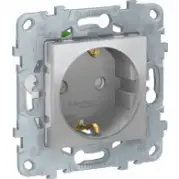 Электрическая розетка Schneider Electric Unica NU505730 Алюминий