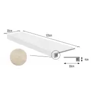 Ступень Ascot Ceramiche Gentle Stone Costa Retta Ivory Ret 33x120 GSTS332R