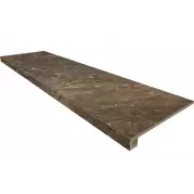 Комплект Estima Bernini Dark Brown BR04 (Ступень неполированная 33x120 (прямоугольный бортик) без насечек + Подступенок (14.5x120)