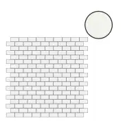 Мозаика Floor Gres B and W Marble White High Glossy 6mm Mosaico 1.5x3 30x30 751202