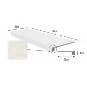 Ступень Ascot Ceramiche Busker Scalino Costa Retta White Out 33x91 BUS910