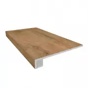 Ступень Estima Selection Walnut неполированная (прямоугольный бортик + подступенок) 33x120 SI04