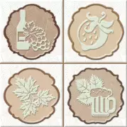 Декор Monocolor Biselado Set Autumn Fosker 4pzs 10x10 Absolut Keramika