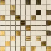Мозаика Versace Gold Mosaici Riga Crema Oro 25x25 68902