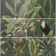 Панно Ape Ceramica Silk Set 3 ABC Toucan Green 40x120
