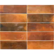 Плитка Equipe Hanoi Burnt Red 6.5x20 настенная 30038