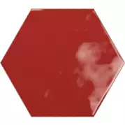Плитка Ribesalbes Ceramica Geometry Hex Red Glossy 15x17.3 настенная PT03140