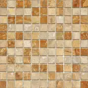 Мозаика настенная CV20051 Travertino Mos.Nat./Polished Golden Travertin 2.5x2.5 30.5x30.5 Colori Viva