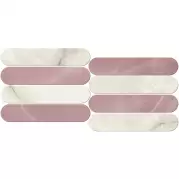 Мозаика Atlas Concorde Russia Symphonyx Crystal Rose Mosaic Ellipse Polished 23.5x56 620110000163