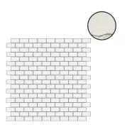 Мозаика Floor Gres B and W Marble Breach High Glossy 6mm Mosaico 1.5x3 30x30 767472