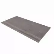 Ступень Estima Traffic Dark Grey неполированная с насечками 30x60 TF03