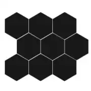 Мозаика 21916 Scale Hexagon Mosaic Black 31x38 Equipe