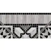 Бордюр Vives Ceramica Via Appia Cenefa Samos Negro 21.7x43.5