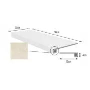 Ступень Ascot Ceramiche Busker Scalino Costa Retta Beige Out 33x91 BUS920