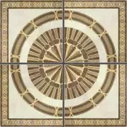 Панно 5008 Roseton Ivory Rodas IV 100x100 Porcelanite Dos