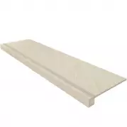 Ступень Estima Gabbro White неполированная (прямоугольный бортик + подступенок) 33x120 GB01