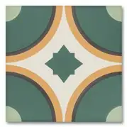 Керамогранит DNA Tiles Sync Circle Green 15х15 125631