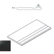 Бортик Italon Contempora X2 Carbon Bor. Svasato Round 30x60 с выемкой закругленный 620090000226