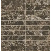 Мозаика Rex Ceramiche Les Bijoux De Rex Marron Imperial Glossy Mosaico 3x15 30x30 767573